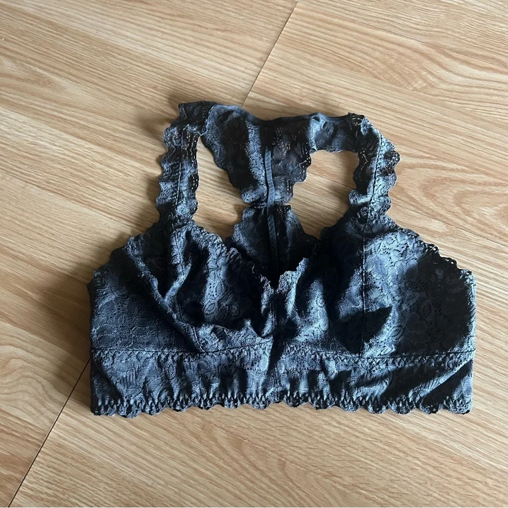Felina Lingerie Gray Lace Bralette Medium